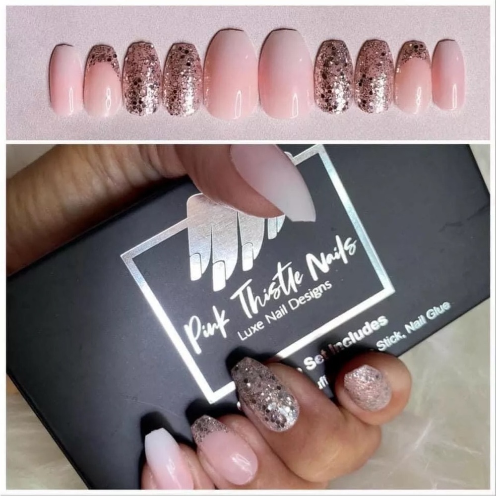 Glue on glitz nails